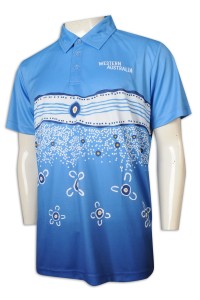P1164 訂做短袖Polo恤 水療 spa 海洋 酒店  Polo恤供應商     藍色